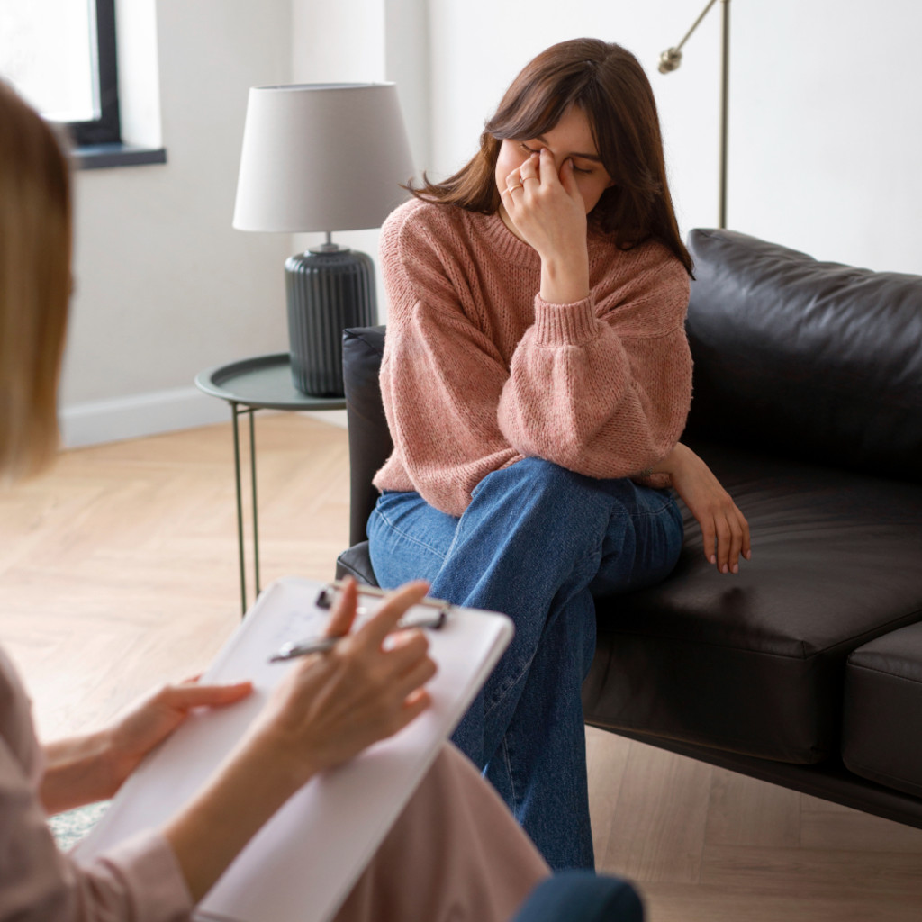 therapist with patient